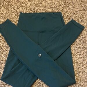 Lululemon High-Rise Leggings Blue Green
